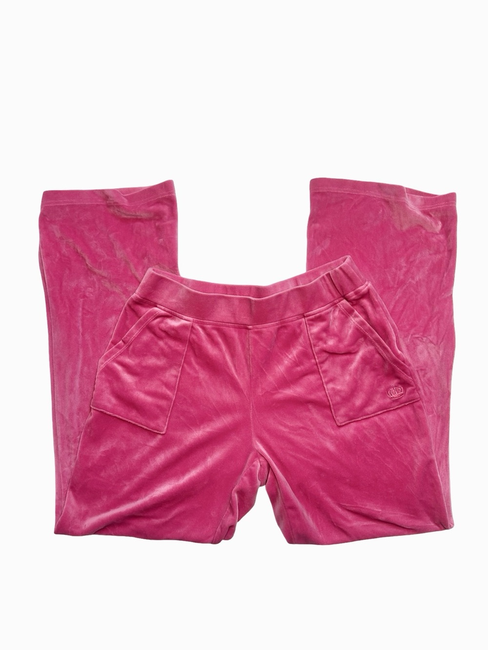 Juicy by Juicy Couture Pink Mid Rise Track Pants Crown Pocket Y2K style